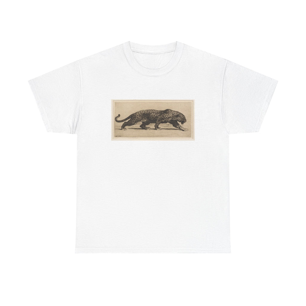 'Jaguar stalking' white tee